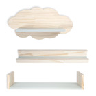 Kit Decoração Quarto Infantil Prateleiras Parede Mdf Verde Mi