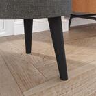 Kit Decoração Sala Estar Aparador Outlet Preto 2 Gavetas Pés