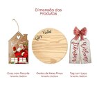 Kit Decorativo De Natal Tábua De Mesa E Placas De Porta