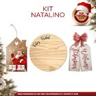 Kit Decorativo De Natal Tábua De Mesa E Placas De Porta