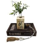 Kit Decorativo Livro + Colar + Vaso De Madeira Artesanal Fé