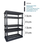 Kit Depósito Jardim Multiuso Área Externa 4x3 Manor Keter + E