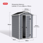 Kit Depósito Jardim Multiuso Área Externa 4x3 Manor Keter + E