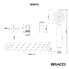 Kit Desviador Chuveiro De Teto Clássico Aço Escovado