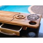 Kit Dia Dos Pais Tabua De Carne Super Pai + Avental Bordado