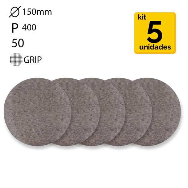 Kit Disco De Lixa Abranet Ace 6 ''/ 150mm P400 Mirka - 5 Unid