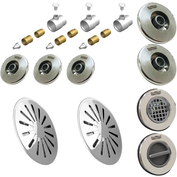 Kit Dispositivo Piscina Retorno Ralo Aspiração Hidro Inox 316