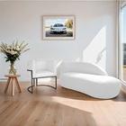 Kit Divã Luna 140cm Lado Direito E 01 Poltrona Base De Ferro