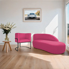 Kit Divã Luna 140cm Lado Direito E 01 Poltrona Base De Ferro