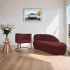 Kit Divã Luna 140cm Lado Direito E 01 Poltrona Base De Ferro