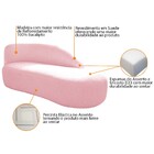 Kit Divã Luna 140cm Lado Direito E 01 Poltrona Base De Ferro