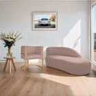 Kit Divã Luna 140cm Lado Direito E 01 Poltrona Base De Ferro