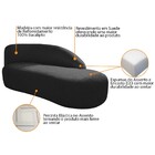 Kit Divã Luna 140cm Lado Direito E 02 Poltronas Base De Ferro