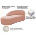 Kit Divã Luna 140cm Lado Esquerdo E 01 Poltrona Base De Ferro