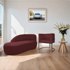 Kit Divã Luna 140cm Lado Esquerdo E 01 Poltrona Base De Ferro