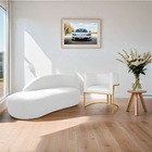 Kit Divã Luna 140cm Lado Esquerdo E 01 Poltrona Base De Ferro