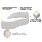 Kit Divã Luna 140cm Lado Esquerdo E 02 Poltronas Base De Ferr