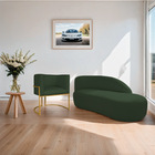 Kit Divã Luna 160cm Lado Direito E 01 Poltrona Base De Ferro