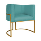 Kit Divã Luna 160cm Lado Direito E 01 Poltrona Base De Ferro