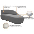 Kit Divã Luna 160cm Lado Direito E 02 Poltronas Base De Ferro