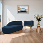 Kit Divã Luna 160cm Lado Esquerdo E 01 Poltrona Base De Ferro