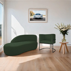 Kit Divã Luna 160cm Lado Esquerdo E 01 Poltrona Base De Ferro