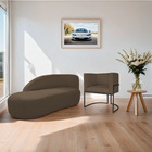 Kit Divã Luna 160cm Lado Esquerdo E 01 Poltrona Base De Ferro