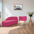 Kit Divã Luna 160cm Lado Esquerdo E 01 Poltrona Base De Ferro