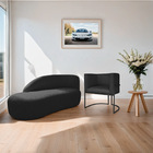 Kit Divã Luna 160cm Lado Esquerdo E 01 Poltrona Base De Ferro