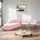 Kit Divã Luna 160cm Lado Esquerdo E 02 Poltronas Base De Ferr