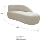 Kit Divã Luna 185cm Lado Direito E 01 Poltrona Base De Ferro