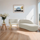 Kit Divã Luna 185cm Lado Direito E 01 Poltrona Base De Ferro