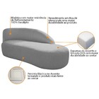 Kit Divã Luna 185cm Lado Direito E 01 Poltrona Base De Ferro