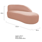 Kit Divã Luna 185cm Lado Direito E 01 Poltrona Base De Ferro