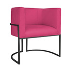 Kit Divã Luna 185cm Lado Direito E 01 Poltrona Base De Ferro