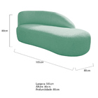 Kit Divã Luna 185cm Lado Direito E 02 Poltronas Base De Ferro