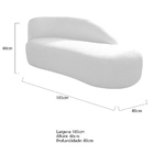 Kit Divã Luna 185cm Lado Direito E 02 Poltronas Base De Ferro