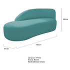 Kit Divã Luna 185cm Lado Esquerdo E 01 Poltrona Base De Ferro