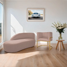 Kit Divã Luna 185cm Lado Esquerdo E 01 Poltrona Base De Ferro