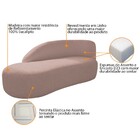 Kit Divã Luna 185cm Lado Esquerdo E 01 Poltrona Base De Ferro