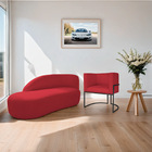 Kit Divã Luna 185cm Lado Esquerdo E 01 Poltrona Base De Ferro