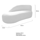 Kit Divã Luna 185cm Lado Esquerdo E 01 Poltrona Base De Ferro