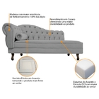 Kit Diva Recamier Diana 120cm Lado Direito E 01 Poltrona Clas