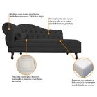 Kit Diva Recamier Diana 120cm Lado Direito E 01 Poltrona Clas