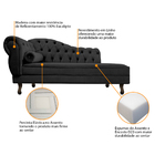 Kit Diva Recamier Diana 120cm Lado Direito E 2 Poltronas Clas