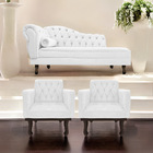 Kit Diva Recamier Diana 120cm Lado Direito E 2 Poltronas Clas