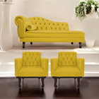 Kit Diva Recamier Diana 120cm Lado Direito E 2 Poltronas Clas