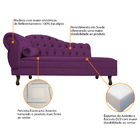 Kit Diva Recamier Diana 120cm Lado Direito E 2 Poltronas Clas