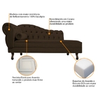 Kit Diva Recamier Diana 120cm Lado Direito E 2 Poltronas Clas