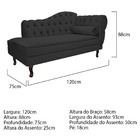 Kit Diva Recamier Diana 120cm Lado Esquerdo E 01 Poltrona Cla